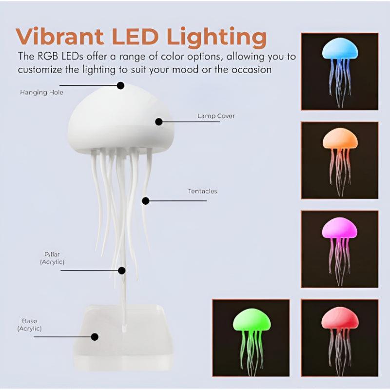 Mesmerizing Jellyfish Lamp – Voice-Controlled Mood Lighting-Solar Wind LED Chime