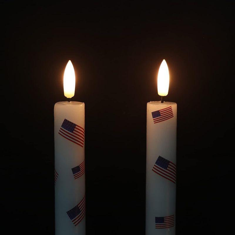 National Flag Candles – Flickering LED Taper Set with Remote-Solar Wind LED Chime