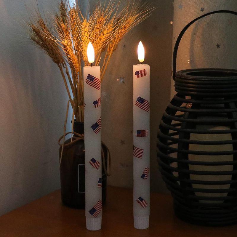 National Flag Candles – Flickering LED Taper Set with Remote-Solar Wind LED Chime