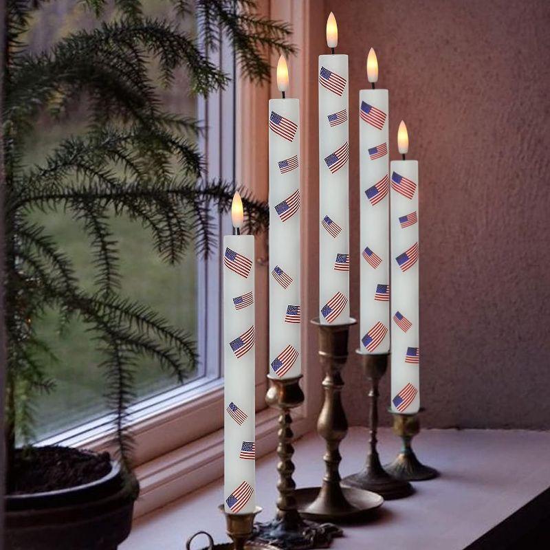 National Flag Candles – Flickering LED Taper Set with Remote-Solar Wind LED Chime