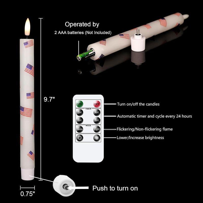 National Flag Candles – Flickering LED Taper Set with Remote-Solar Wind LED Chime