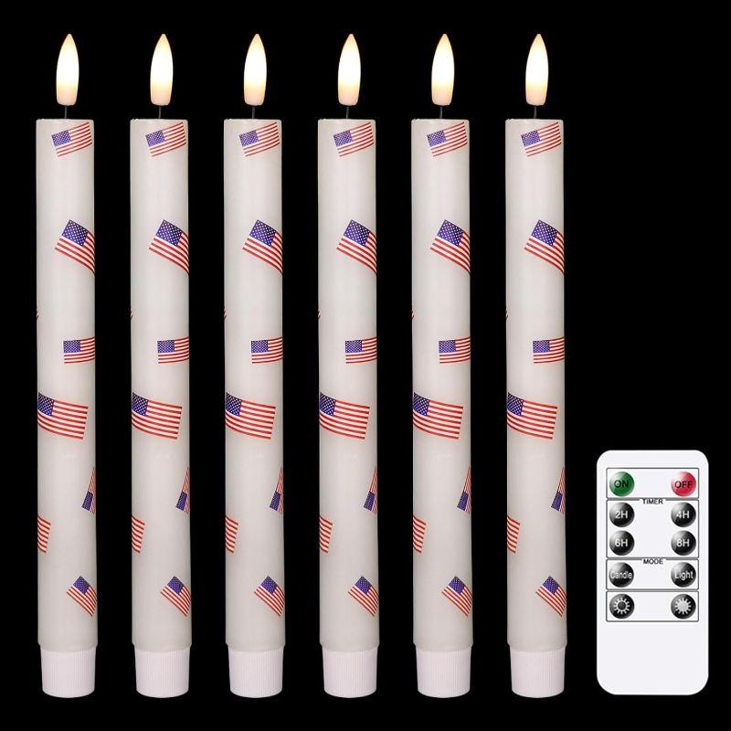 National Flag Candles – Flickering LED Taper Set with Remote-Solar Wind LED Chime