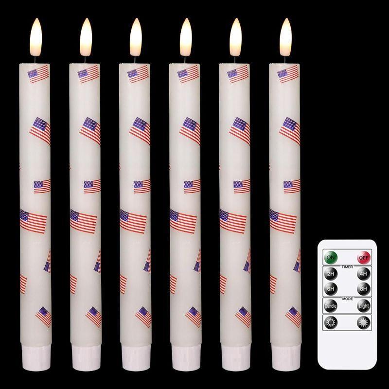 National Flag Candles – Flickering LED Taper Set with Remote-Solar Wind LED Chime