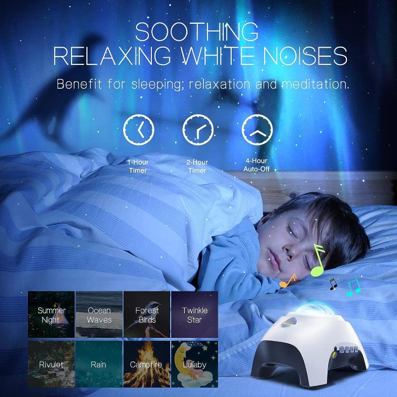 Aurora Galaxy Light Projector – Bluetooth Star Lamp with Remote-Solar Wind LED Chime