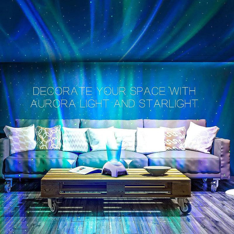 Aurora Galaxy Light Projector – Bluetooth Star Lamp with Remote-Solar Wind LED Chime