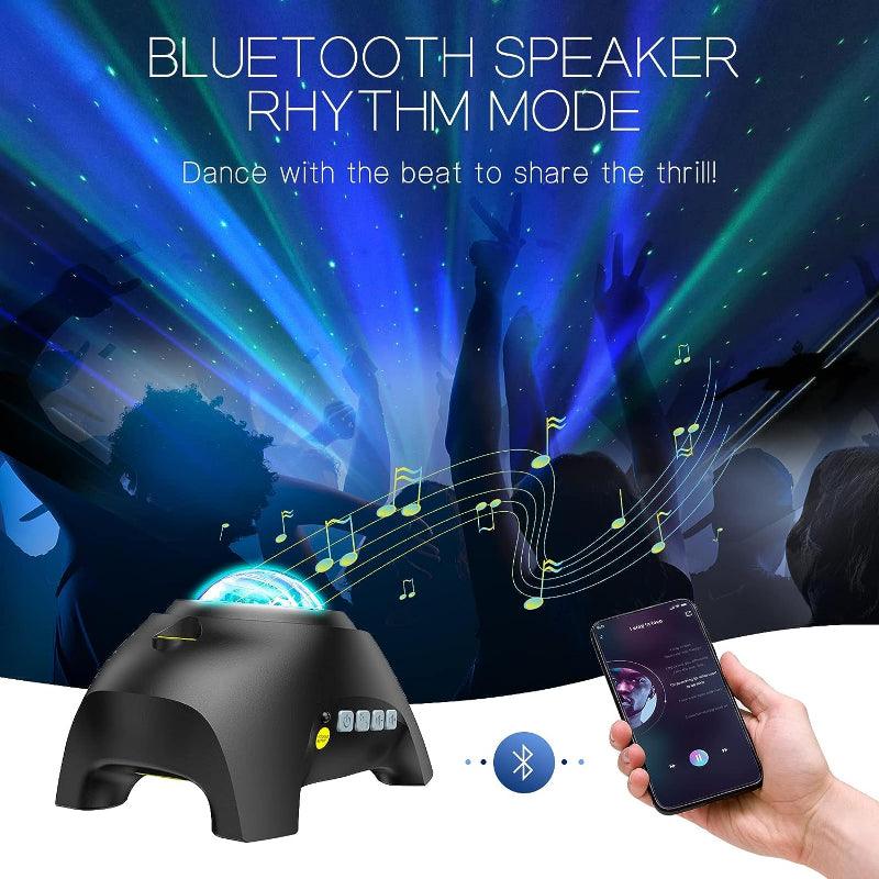 Aurora Galaxy Light Projector – Bluetooth Star Lamp with Remote-Solar Wind LED Chime