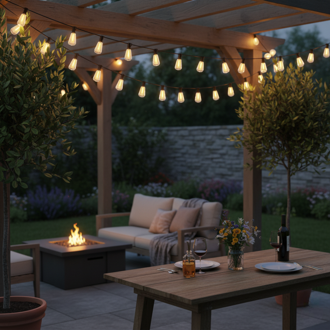 Outdoor String Led Patio Lights With Remote