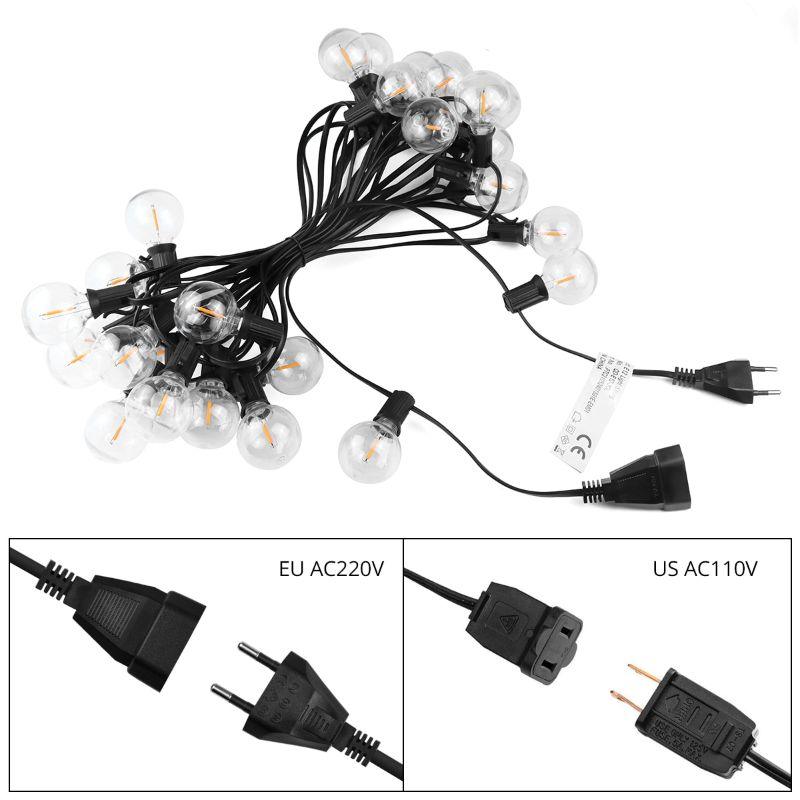 Outdoor LED Garland Lights – Waterproof Plug-In Holiday Decor-Solar Wind LED Chime