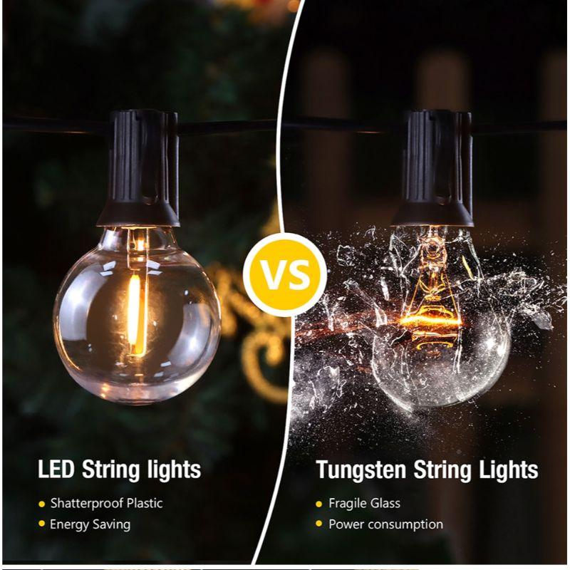 Outdoor LED Garland Lights – Waterproof Plug-In Holiday Decor-Solar Wind LED Chime
