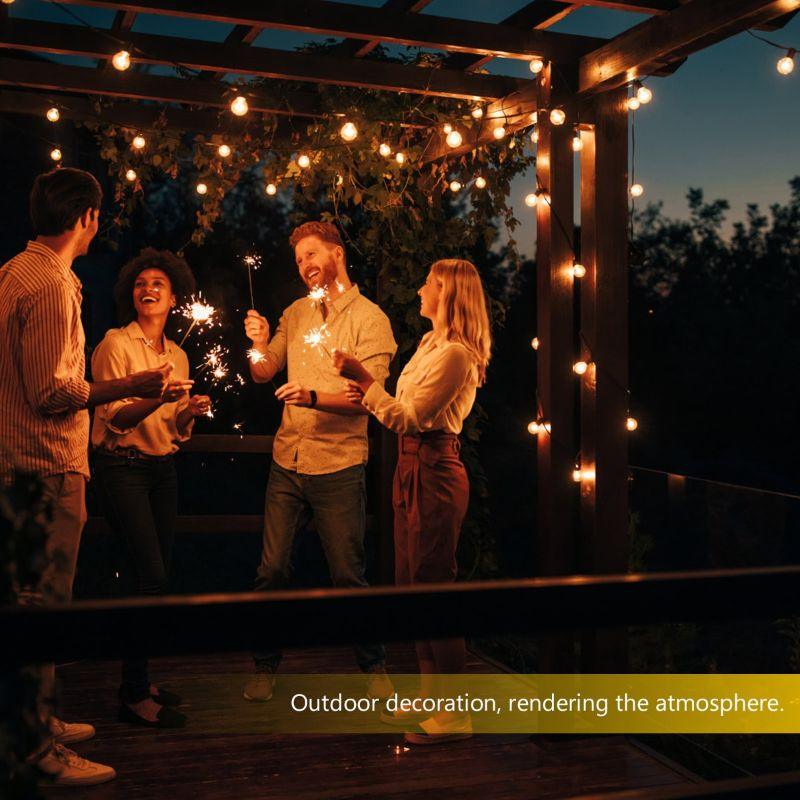Outdoor LED Garland Lights – Waterproof Plug-In Holiday Decor-Solar Wind LED Chime