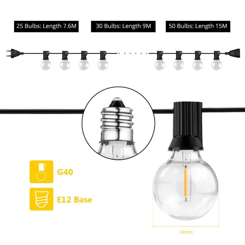 Outdoor LED Garland Lights – Waterproof Plug-In Holiday Decor-Solar Wind LED Chime