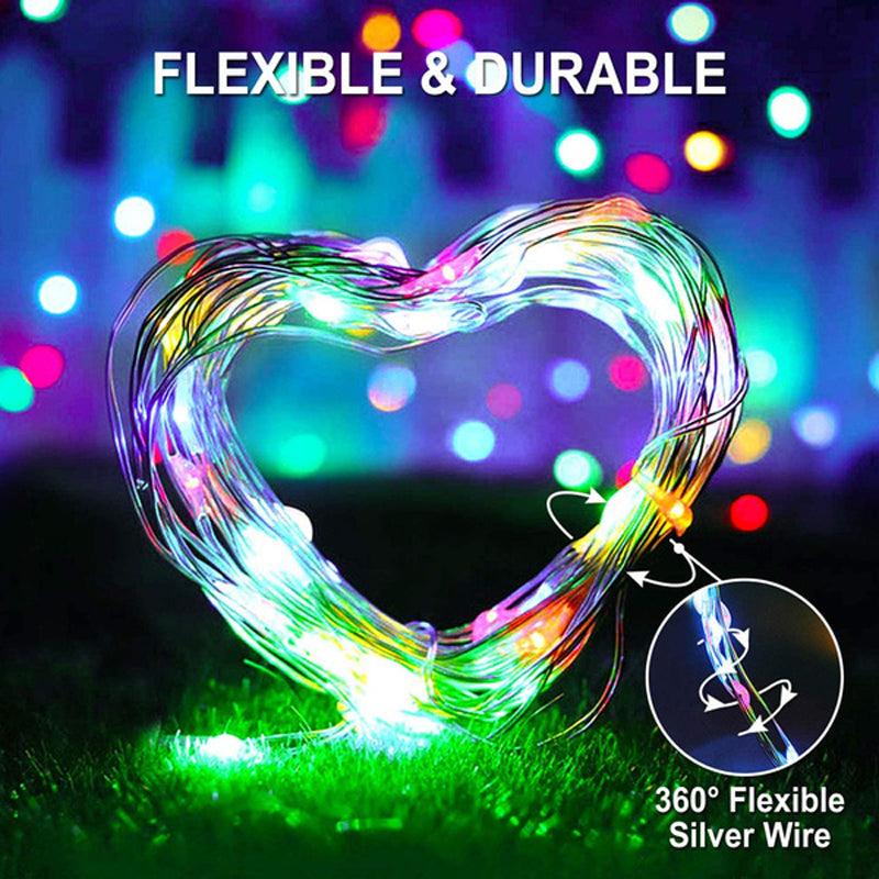 Solar String Outdoor Lights - 8 Lighting Modes for Outdoor Magic-Solar Wind LED Chime