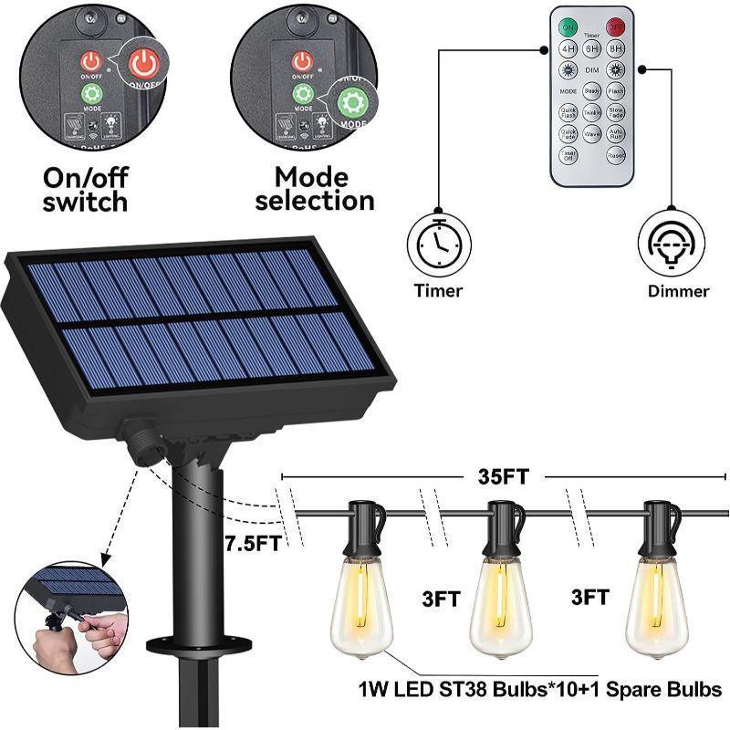LED Outdoor Solar String Lights – Weatherproof Decor With Remote-Solar Wind LED Chime