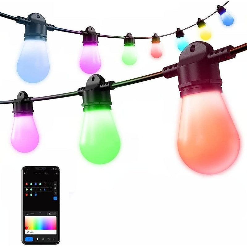 Outdoor String Lights – Smart Waterproof LED Patio Lights-Solar Wind LED Chime