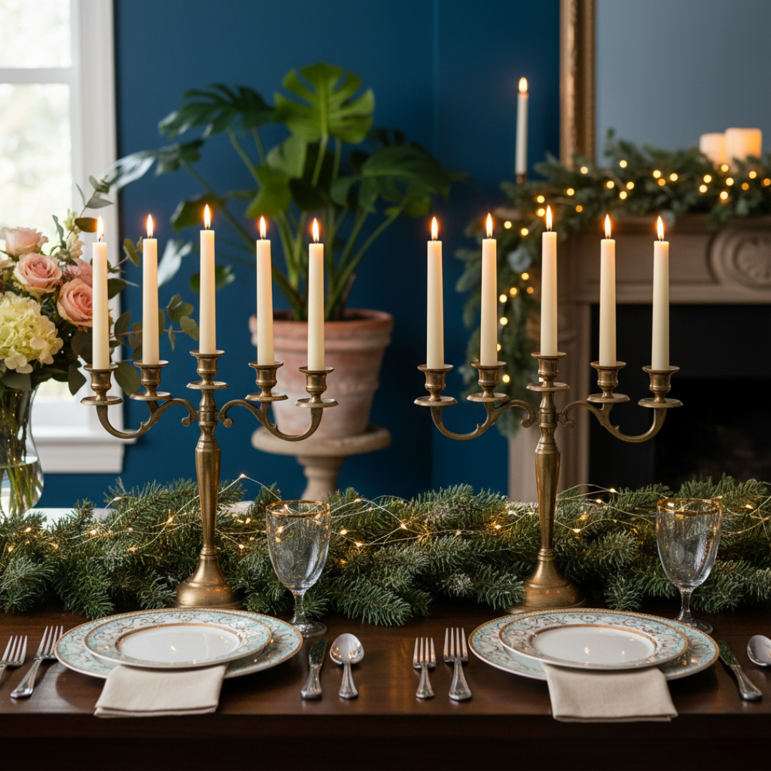 Pack Of 6 Flameless Taper Candles With Remote Timer And Dimmer