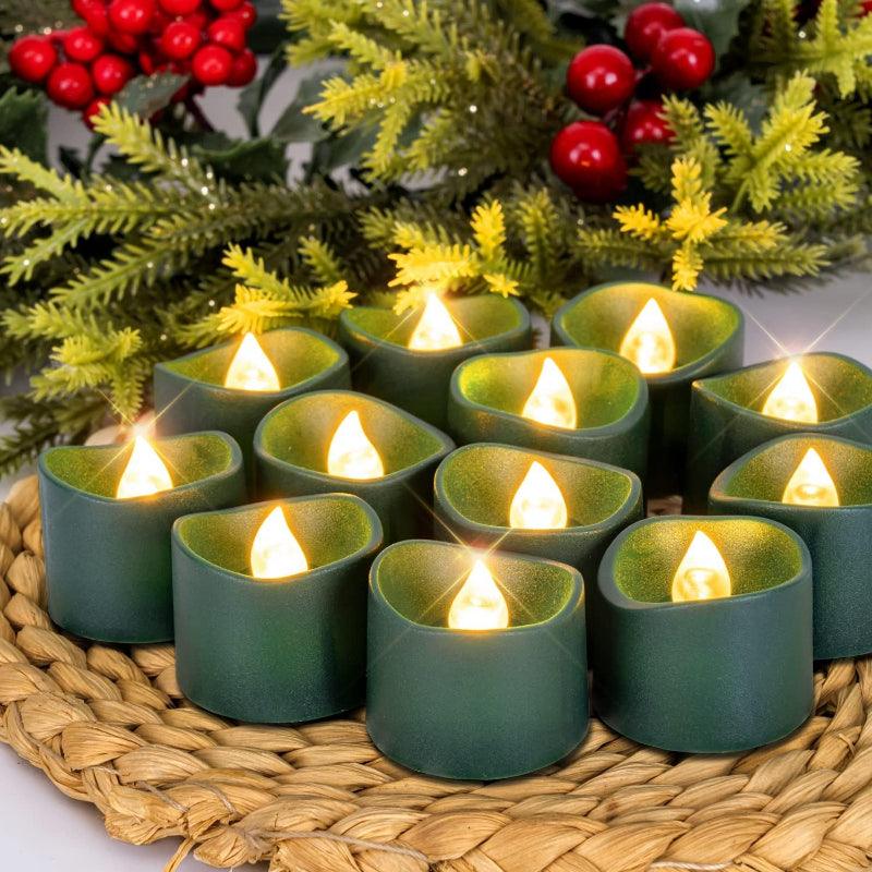 Pack 12 Battery Candles – LED Tabletop Operated Lights-Solar Wind LED Chime