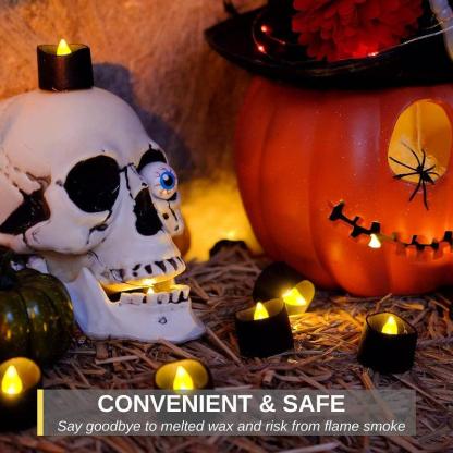 Pack 12 LED Holiday Candles – Flameless and Battery-Powered-Solar Wind LED Chime