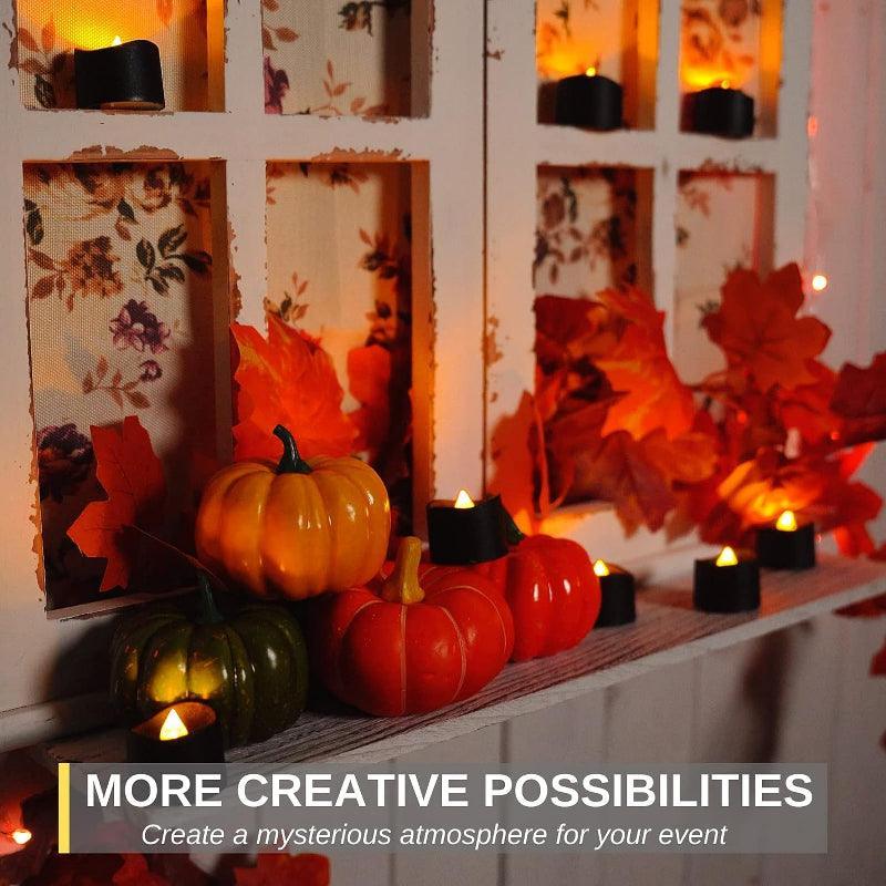 Pack 12 LED Holiday Candles – Flameless and Battery-Powered-Solar Wind LED Chime