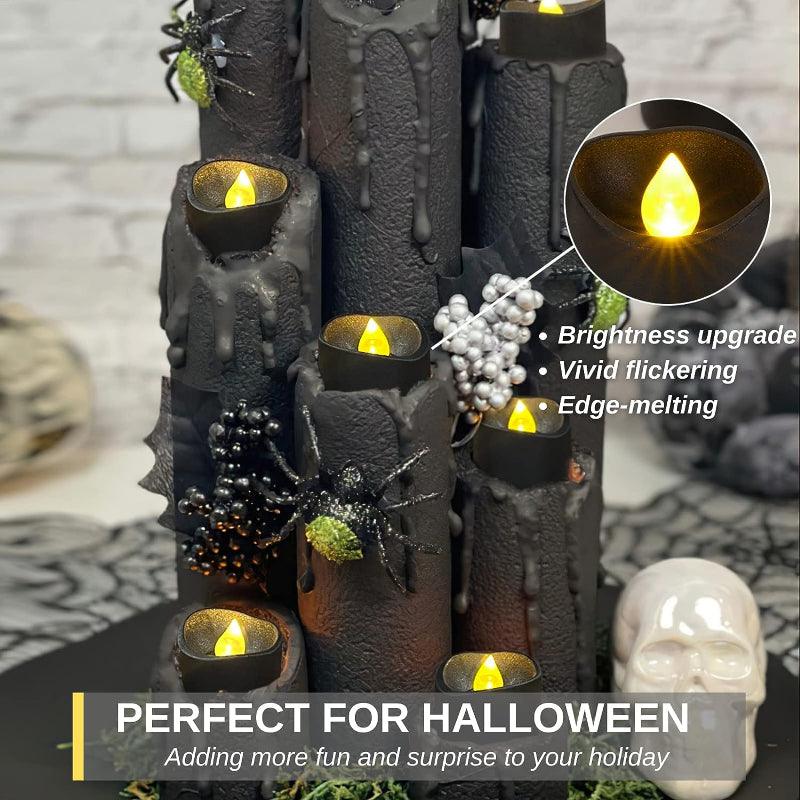 Pack 12 LED Holiday Candles – Flameless and Battery-Powered-Solar Wind LED Chime