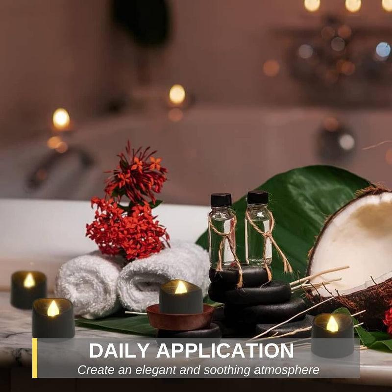 Pack 12 LED Holiday Candles – Flameless and Battery-Powered-Solar Wind LED Chime