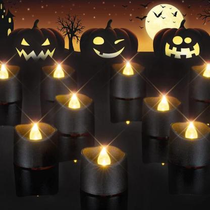 Pack 12 LED Holiday Candles – Flameless and Battery-Powered-Solar Wind LED Chime