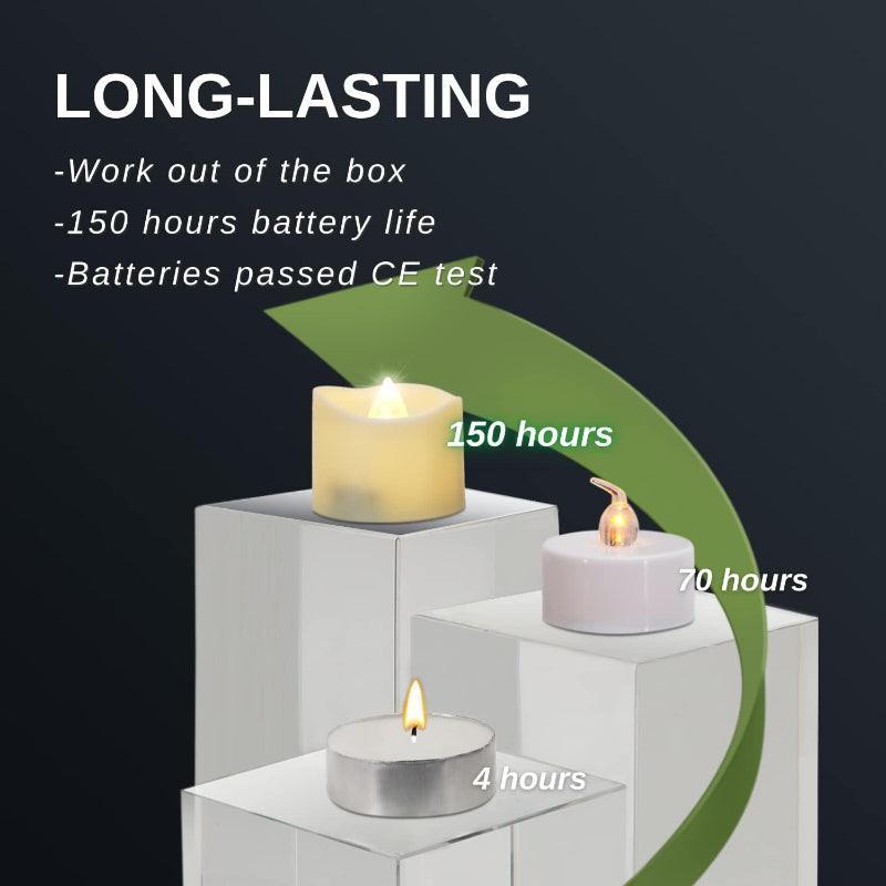 Pack 12 LED Candles Home Decor – Perfect for Home Decor-Solar Wind LED Chime