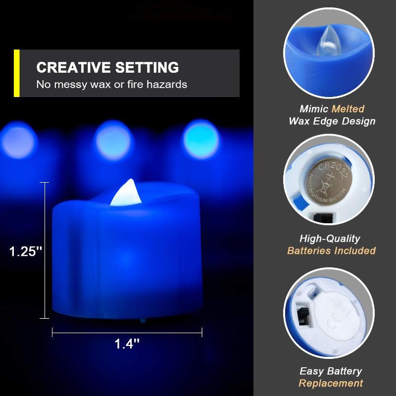 Pack 12 LED Table Candles – Flameless and Elegant Design-Solar Wind LED Chime
