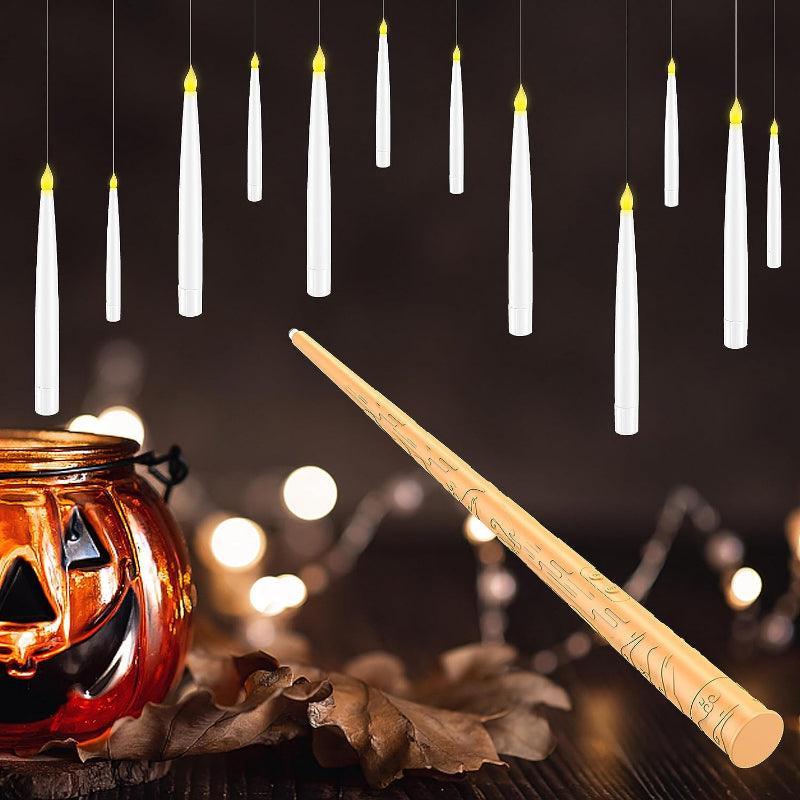 Pack 12 Flameless LED Candles – Perfect for Halloween Decorations-Solar Wind LED Chime