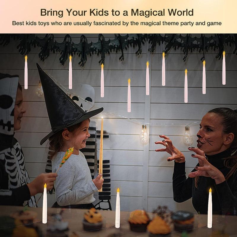 Pack 12 Flameless LED Candles – Perfect for Halloween Decorations-Solar Wind LED Chime