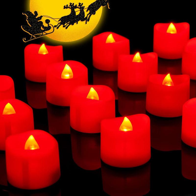 Pack 12 Flickering Candles – Flameless LED Holiday Lights-Solar Wind LED Chime