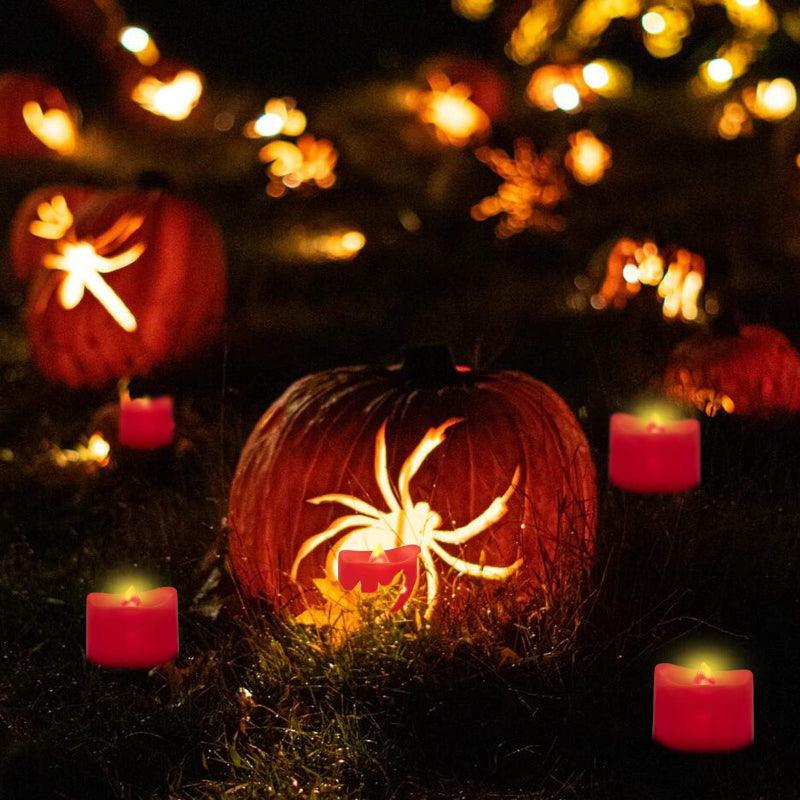 Pack 12 Flickering Candles – Flameless LED Holiday Lights-Solar Wind LED Chime