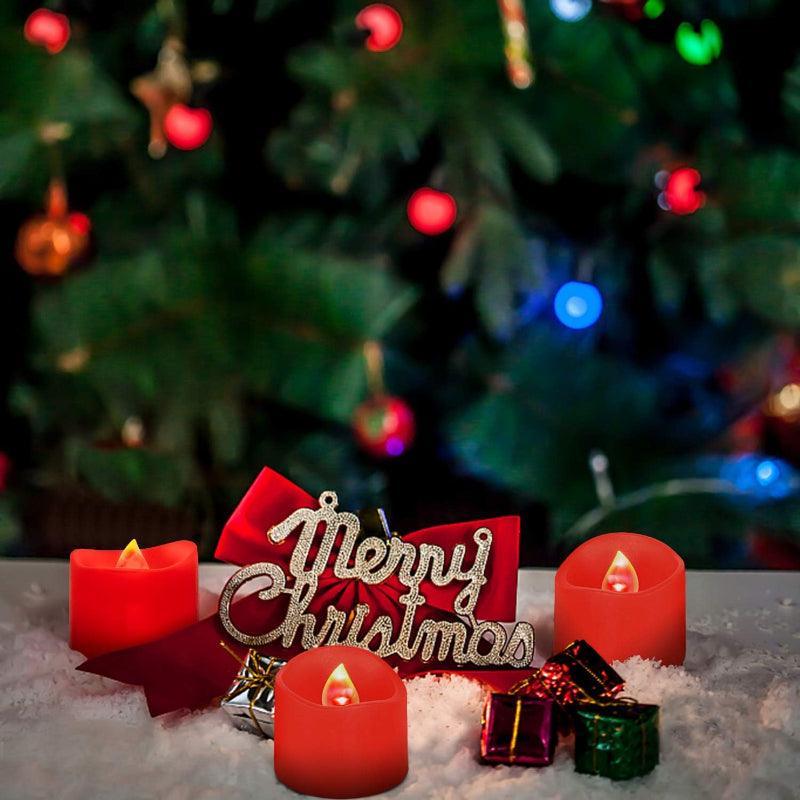 Pack 12 Flickering Candles – Flameless LED Holiday Lights-Solar Wind LED Chime