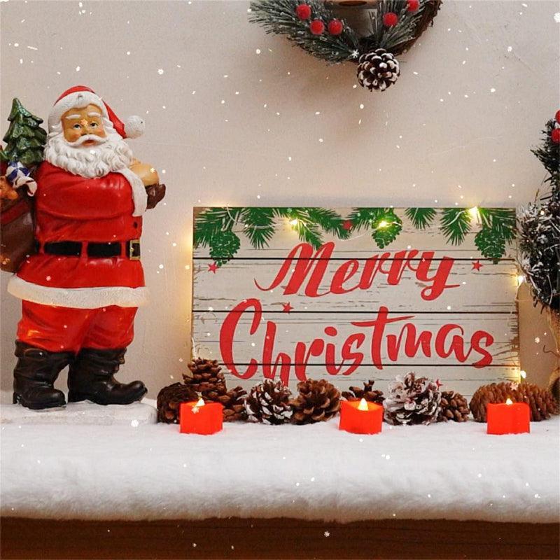 Pack 12 Flickering Candles – Flameless LED Holiday Lights-Solar Wind LED Chime