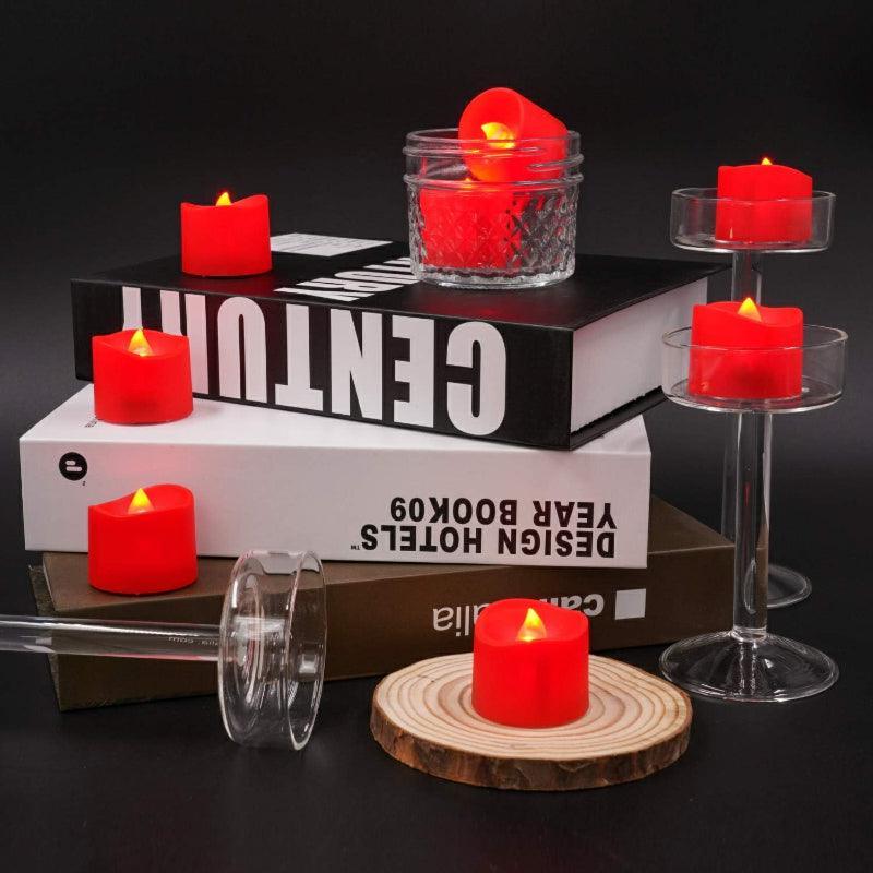 Pack 12 Flickering Candles – Flameless LED Holiday Lights-Solar Wind LED Chime