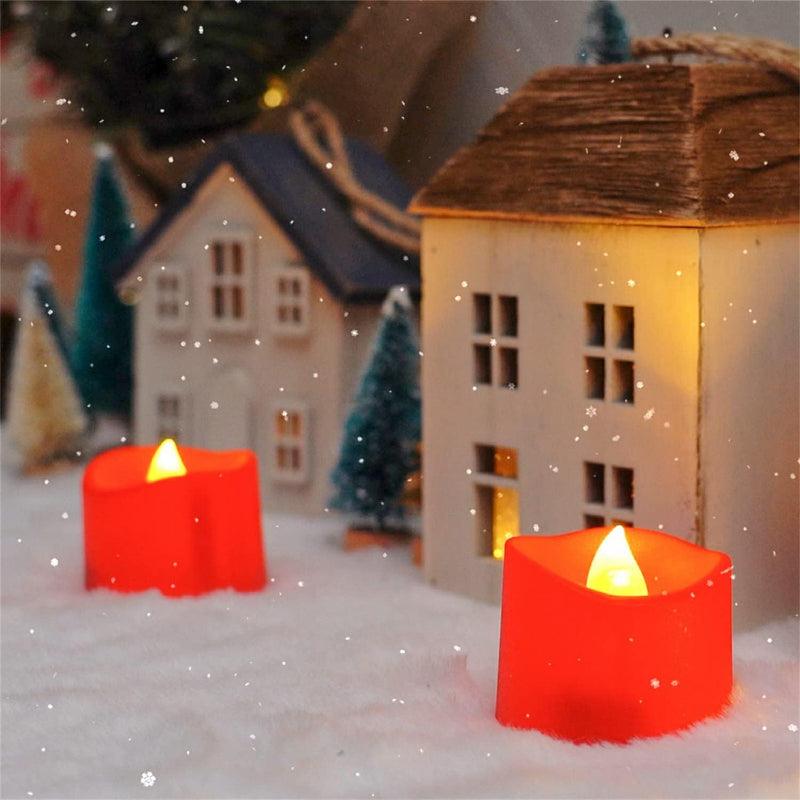 Pack 12 Flickering Candles – Flameless LED Holiday Lights-Solar Wind LED Chime