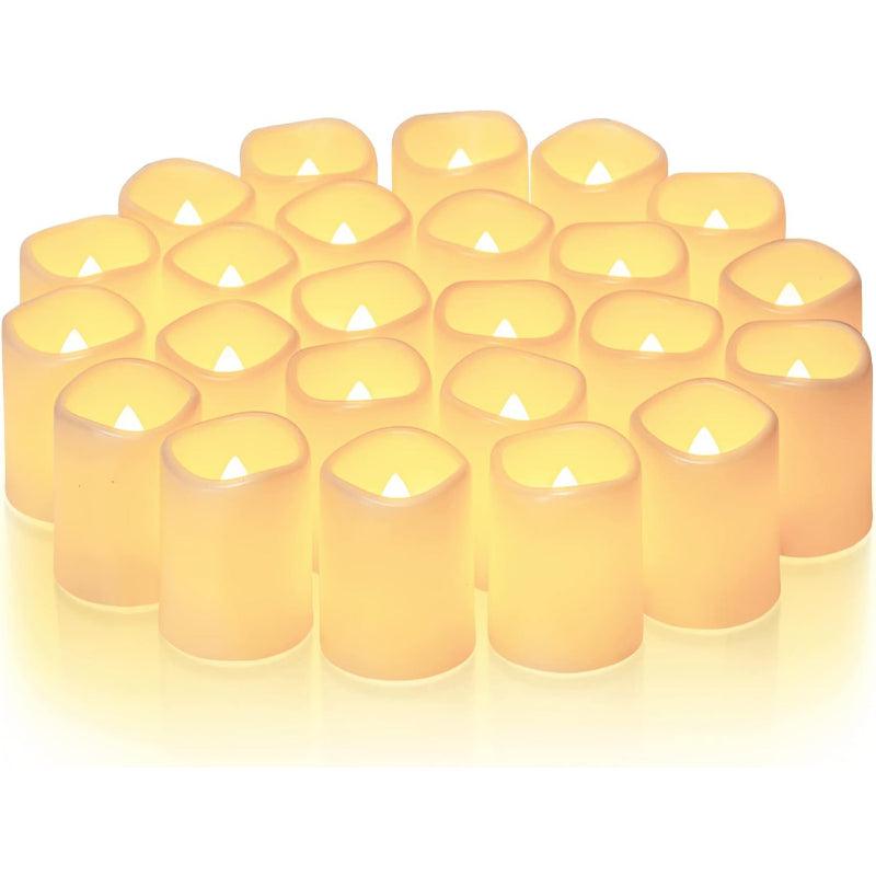 Pack 24 Flameless Votive Candles – Elegance and Safety-Solar Wind LED Chime