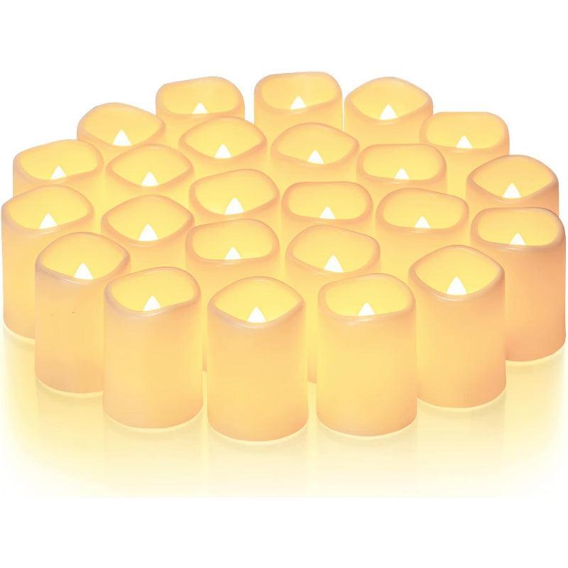 Pack 24 Flameless Votive Candles – Elegance and Safety-Solar Wind LED Chime