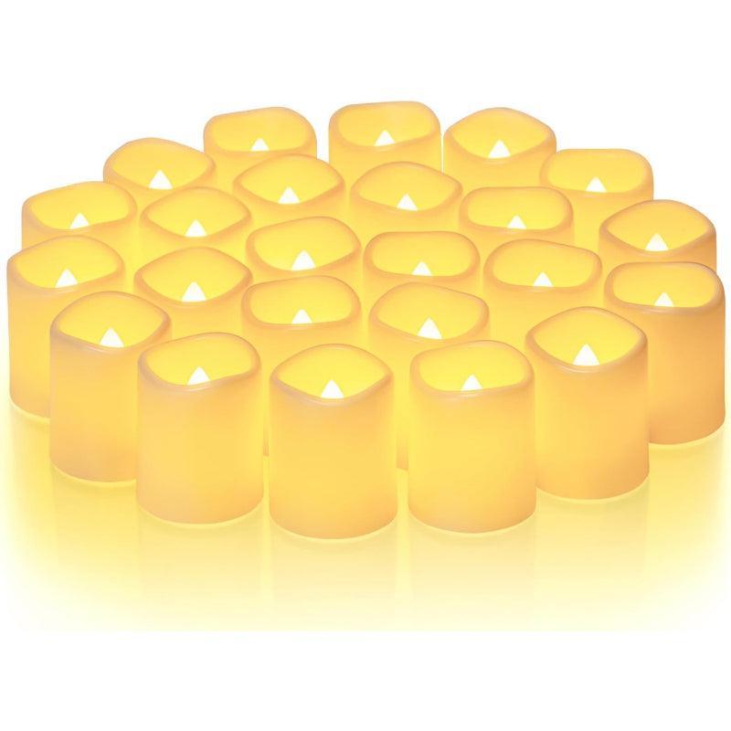 Pack 24 Flameless Votive Candles – Elegance and Safety-Solar Wind LED Chime