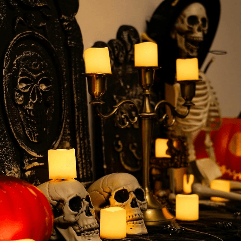 Pack 24 Flameless Votive Candles – Elegance and Safety-Solar Wind LED Chime