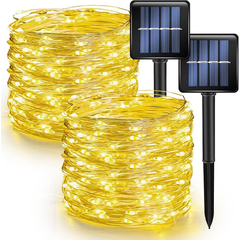 Pack 2 Fairy String Lights – Solar Powered LED Decor-Solar Wind LED Chime
