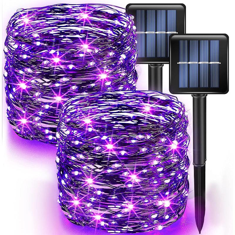 Pack 2 Fairy String Lights – Solar Powered LED Decor-Solar Wind LED Chime