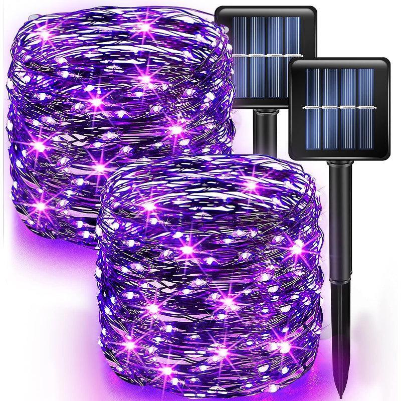 Pack 2 Fairy String Lights – Solar Powered LED Decor-Solar Wind LED Chime