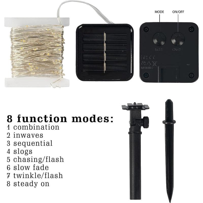 Pack 2 Fairy String Lights – Solar Powered LED Decor-Solar Wind LED Chime