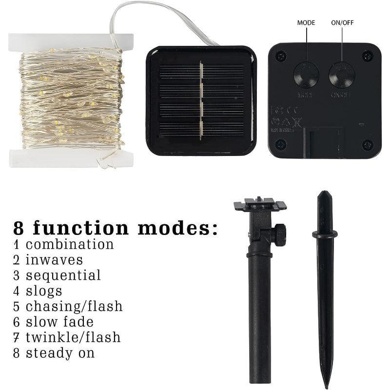 Pack 2 Fairy String Lights – Solar Powered LED Decor-Solar Wind LED Chime