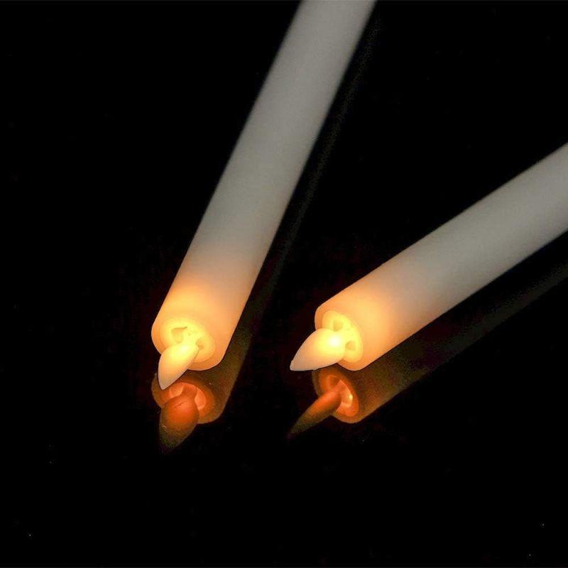 Pack 2 Flameless Taper Candles – Add Warmth and Elegance-Solar Wind LED Chime