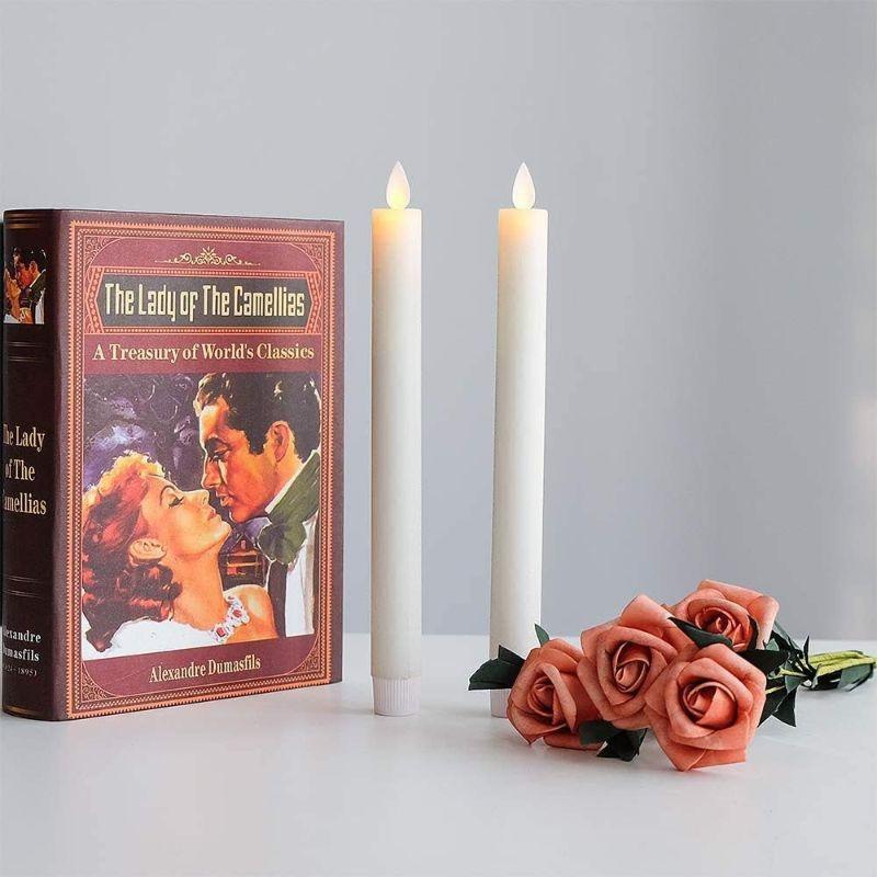 Pack 2 Flameless Taper Candles – Add Warmth and Elegance-Solar Wind LED Chime