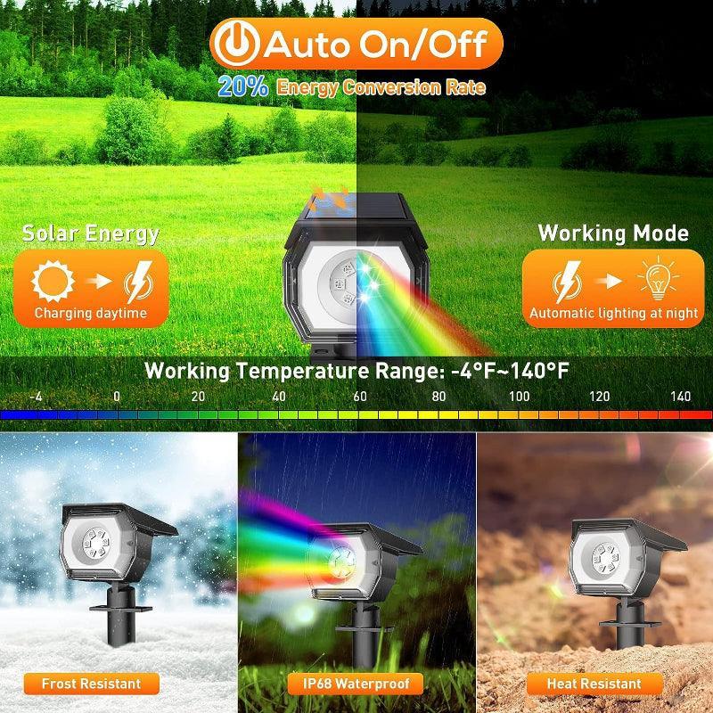 Pack 2 Solar Lights – Illuminate with Style and Versatility-Solar Wind LED Chime