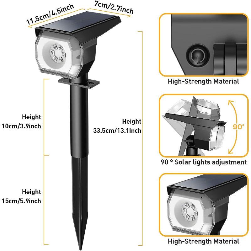 Pack 2 Solar Lights – Illuminate with Style and Versatility-Solar Wind LED Chime