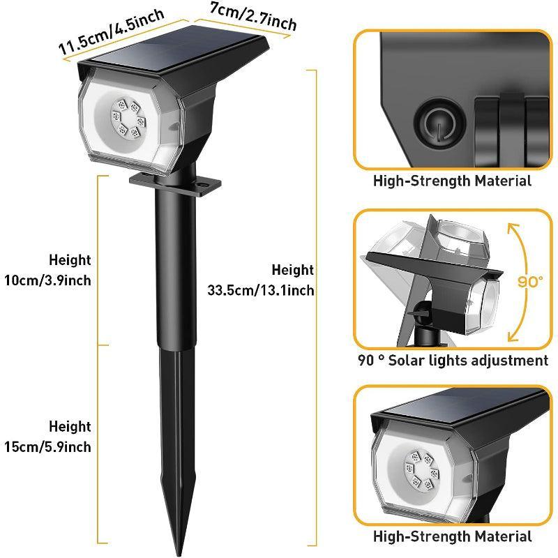 Pack 2 Solar Lights – Illuminate with Style and Versatility-Solar Wind LED Chime