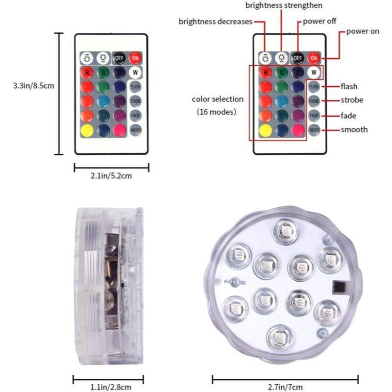 RGB Led Submersible Underwater Night Lamp-Solar Wind LED Chime